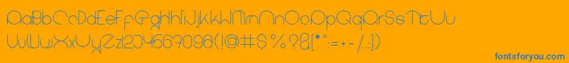 coet light Font – Blue Fonts on Orange Background