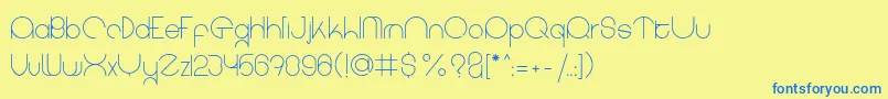 More about coet light Font coet light Font – Blue Fonts on Yellow Background