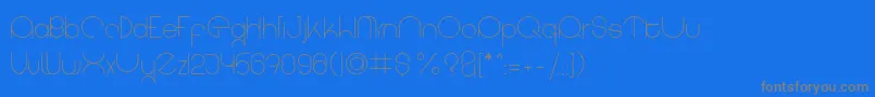 coet light-Schriftart – Graue Schriften auf blauem Hintergrund