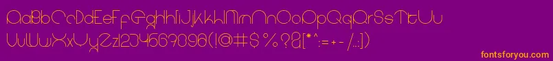 coet light Font – Orange Fonts on Purple Background