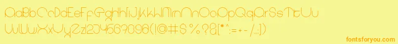 coet light Font – Orange Fonts on Yellow Background