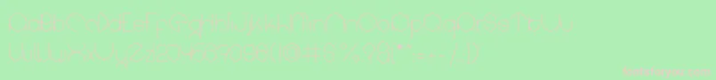 coet light Font – Pink Fonts on Green Background