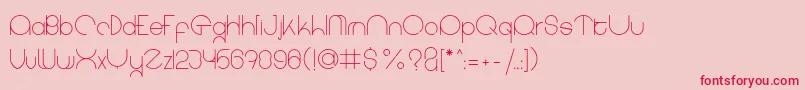 フォントcoet light – ピンクの背景に赤い文字