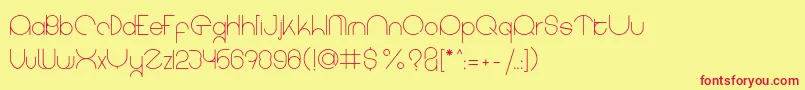 coet light Font – Red Fonts on Yellow Background