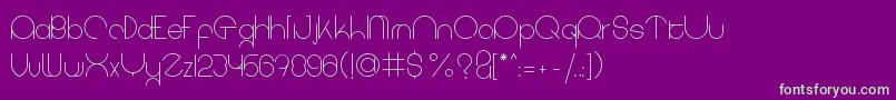 coet light Font – Green Fonts on Purple Background