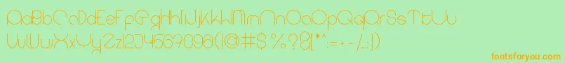 coet light Font – Orange Fonts on Green Background