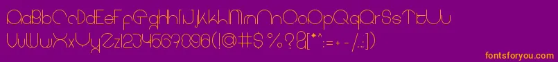 coet light Font – Orange Fonts on Purple Background