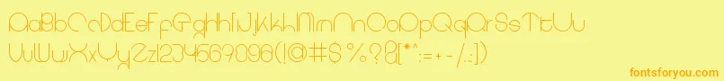 coet light Font – Orange Fonts on Yellow Background