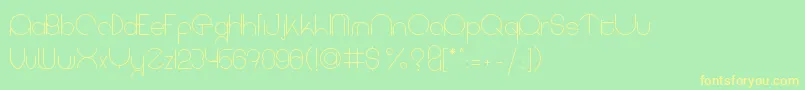 coet light Font – Yellow Fonts on Green Background