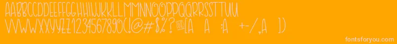 COFFE  MILK Font – Pink Fonts on Orange Background