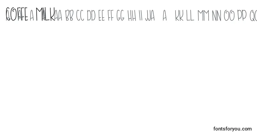COFFE  MILK (123669)フォント–アルファベット、数字、特殊文字