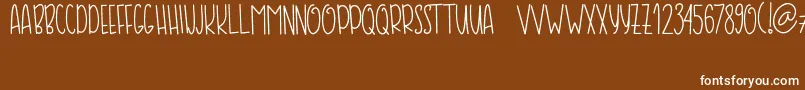 Шрифт COFFE  MILK – белые шрифты на коричневом фоне