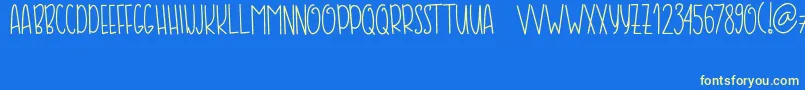 COFFE  MILK Font – Yellow Fonts on Blue Background