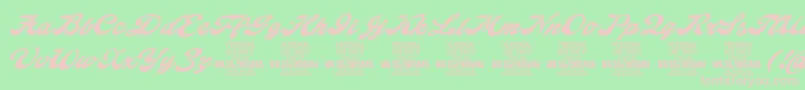 IndianascriptPersonalUse Font – Pink Fonts on Green Background