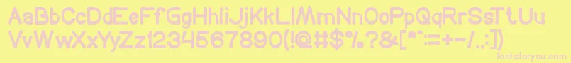 COFFEE TIME Font – Pink Fonts on Yellow Background