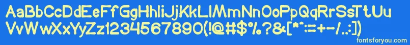 COFFEE TIME Font – Yellow Fonts on Blue Background