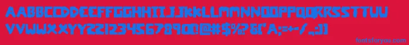 coffinstone Font – Blue Fonts on Red Background
