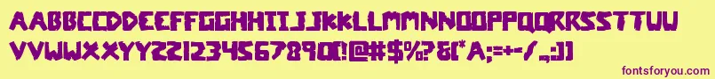 coffinstone Font – Purple Fonts on Yellow Background