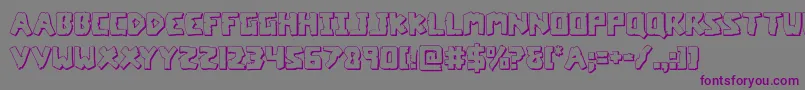 coffinstone3d Font – Purple Fonts on Gray Background
