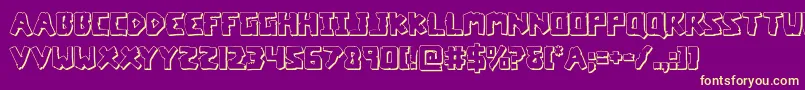 More about coffinstone3d Font coffinstone3d Font – Yellow Fonts on Purple Background