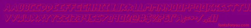 coffinstone3dital Font – Red Fonts on Purple Background