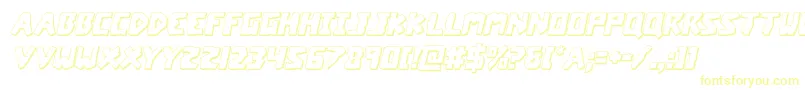 coffinstone3dital Font – Yellow Fonts on White Background