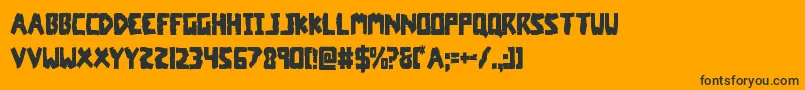 coffinstonecond Font – Black Fonts on Orange Background