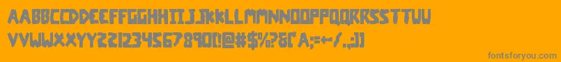 coffinstonecond Font – Gray Fonts on Orange Background