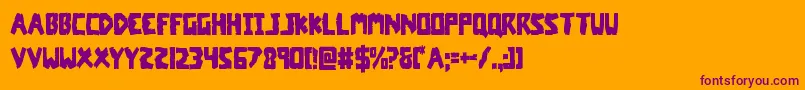 coffinstonecond Font – Purple Fonts on Orange Background