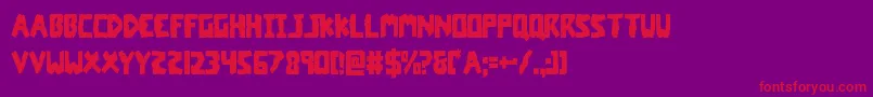 coffinstonecond Font – Red Fonts on Purple Background