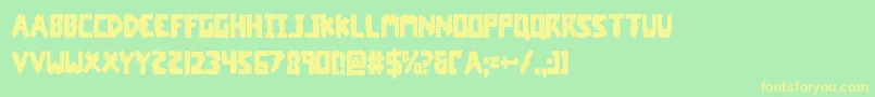 coffinstonecond Font – Yellow Fonts on Green Background