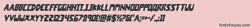 フォントcoffinstonecondital – ピンクの背景に黒い文字