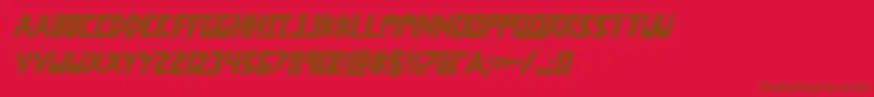 フォントcoffinstonecondital – 赤い背景に茶色の文字