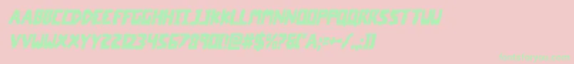 coffinstonecondital Font – Green Fonts on Pink Background