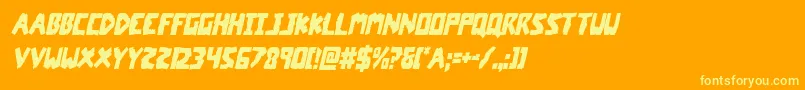 coffinstonecondital Font – Yellow Fonts on Orange Background