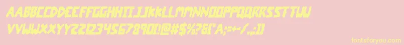 coffinstonecondital Font – Yellow Fonts on Pink Background