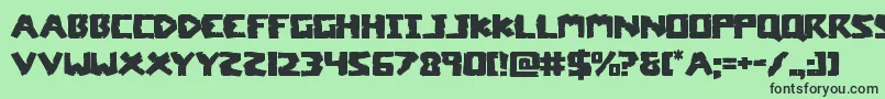フォントcoffinstoneexpand – 緑の背景に黒い文字