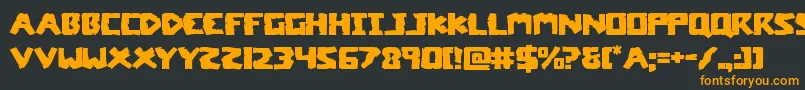 coffinstoneexpand Font – Orange Fonts on Black Background