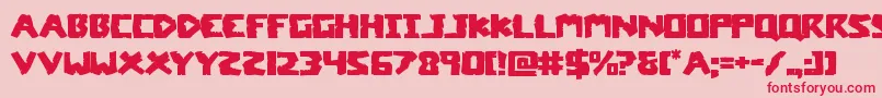 coffinstoneexpand Font – Red Fonts on Pink Background