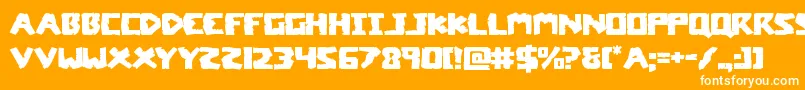 coffinstoneexpand Font – White Fonts on Orange Background