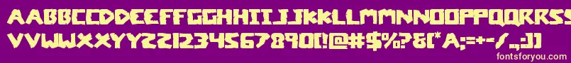 coffinstoneexpand Font – Yellow Fonts on Purple Background