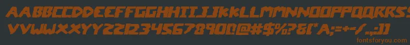 Шрифт coffinstoneexpandital – коричневые шрифты на чёрном фоне