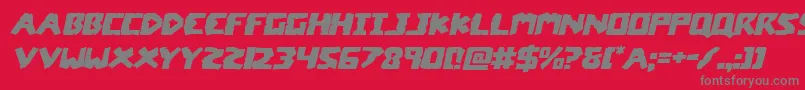 coffinstoneexpandital Font – Gray Fonts on Red Background