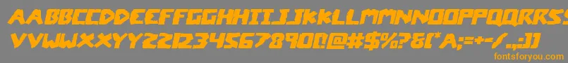coffinstoneexpandital Font – Orange Fonts on Gray Background