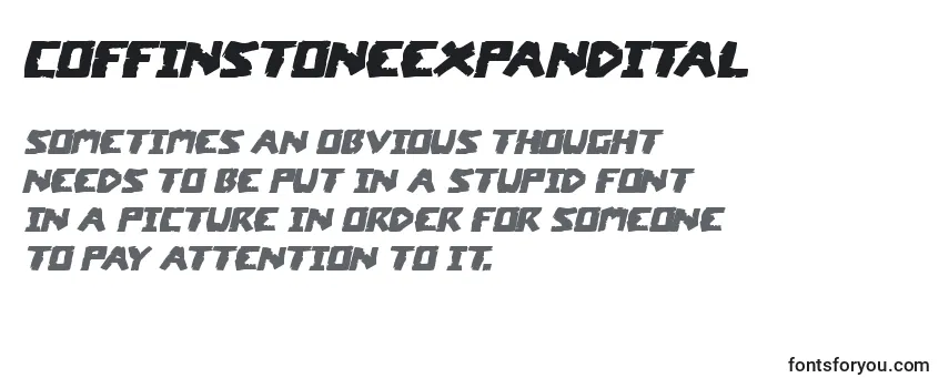 Review of the Coffinstoneexpandital Font