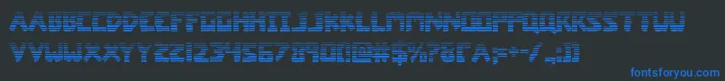 coffinstonegrad Font – Blue Fonts on Black Background