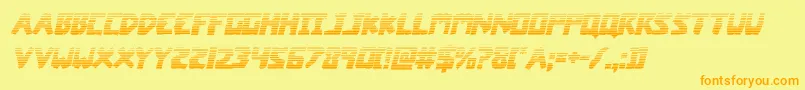 coffinstonegradital Font – Orange Fonts on Yellow Background