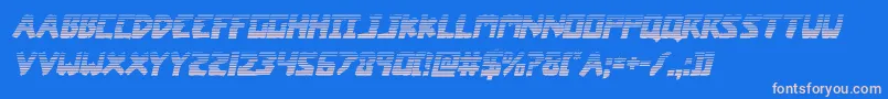 フォントcoffinstonegradital – ピンクの文字、青い背景