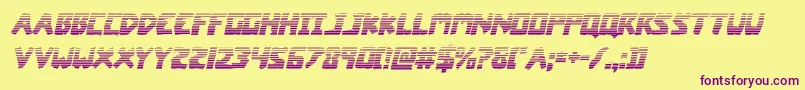 coffinstonegradital Font – Purple Fonts on Yellow Background