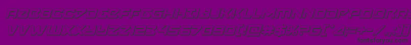 Navycadet3Dital-Schriftart – Schwarze Schriften auf violettem Hintergrund